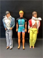 3 Barbie, Ken Dolls 1983, (2) 1968