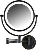 OVENTE 9 Lighted Wall Mount Makeup Mirror - 1X/7X