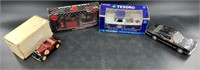 4 Assorted die cast cars, 3 of which are in packag