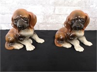 Ceramic puppy dog figures.