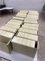 many plastic filer boxes