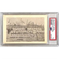 1934 Tour Of Japan Postcard Babe Ruth Psa 3