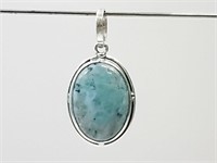 Larimar Pendant Stamped 925 NEW