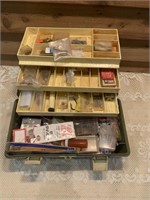 TACKLE BOX WITH HOOKS ETC