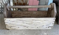 Vintage Primitive Wooden Handle Toolbox