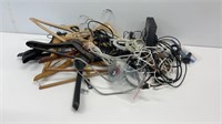Misc. cords and clothes hangers