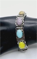 Vintage Sarah Coventry Colorful Cabochon Bracelet