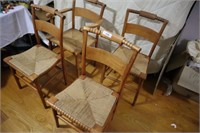 4 Rope Bottom Chairs