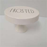 Rae Dunn frosted cake stand