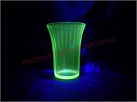 Green Uranium Glass 4" Glass Tumbler