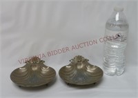 Footed Shell Shaped Metal Dishes ~ Reproduction