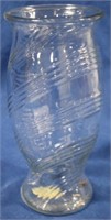 Clear Swirl 9.5" Flower Vase