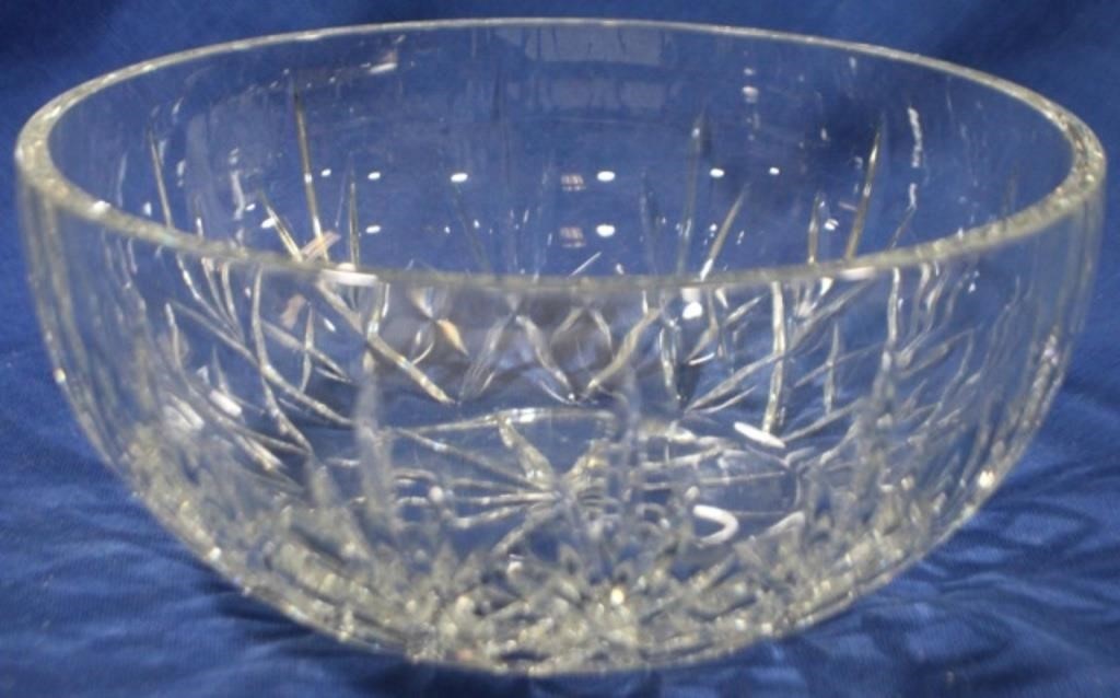 Pressed Glass 9" Crystal Bowl