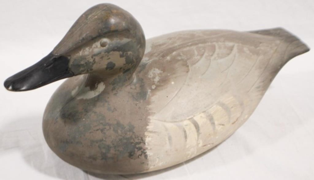 Plastic Duck Decoy, damaged underneath