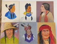 (6) G. Stewart Native American Art Pieces