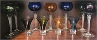 (11) Pieces of Colored Stemware