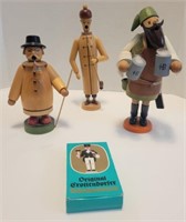 (2) Smoker Wooden Figurines & More
