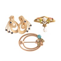 A Selection of Vintage Gold Jewelry