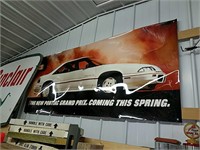 Large vintage Pontiac Grand Prix Banner. Measures