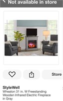 31” electric fireplace