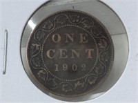 1902 Can  1 Cent Vf