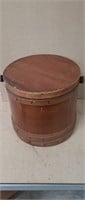 Wooden Bucket with Cover.