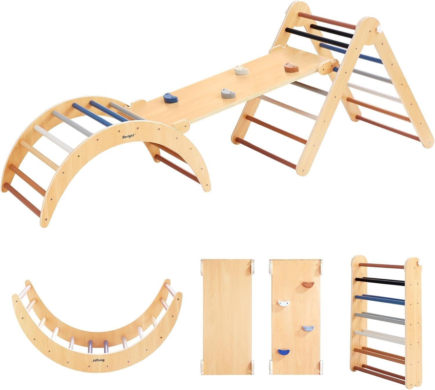 Beright 5 In1 Pikler Triangle  Ladder Toy