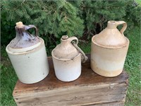 LOT OF 3 STONEWARE JUGS