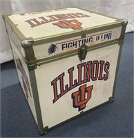 Vintage Fighting Illini Storage Chest