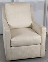 White Swivel Glider Chair