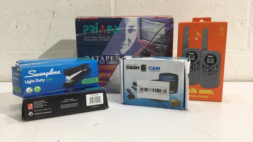 Dash Cam, Walkie Talkies, Staplers & More T13C