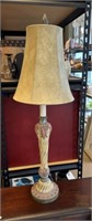 Accent Lamp with Leather Style Shade