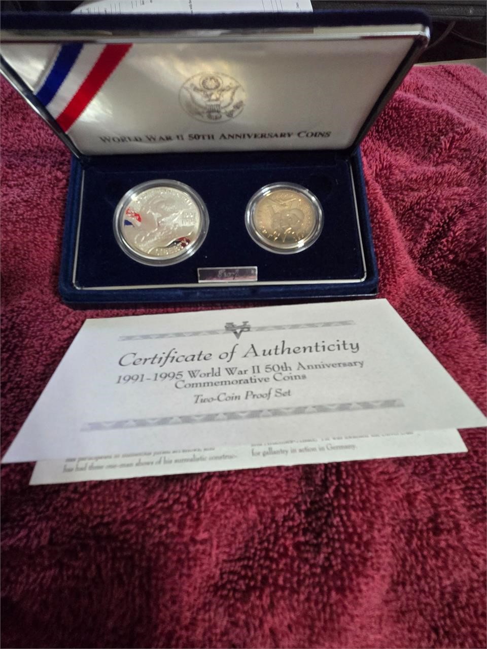 US Mint World War II 50th Anniversary Coins Proof