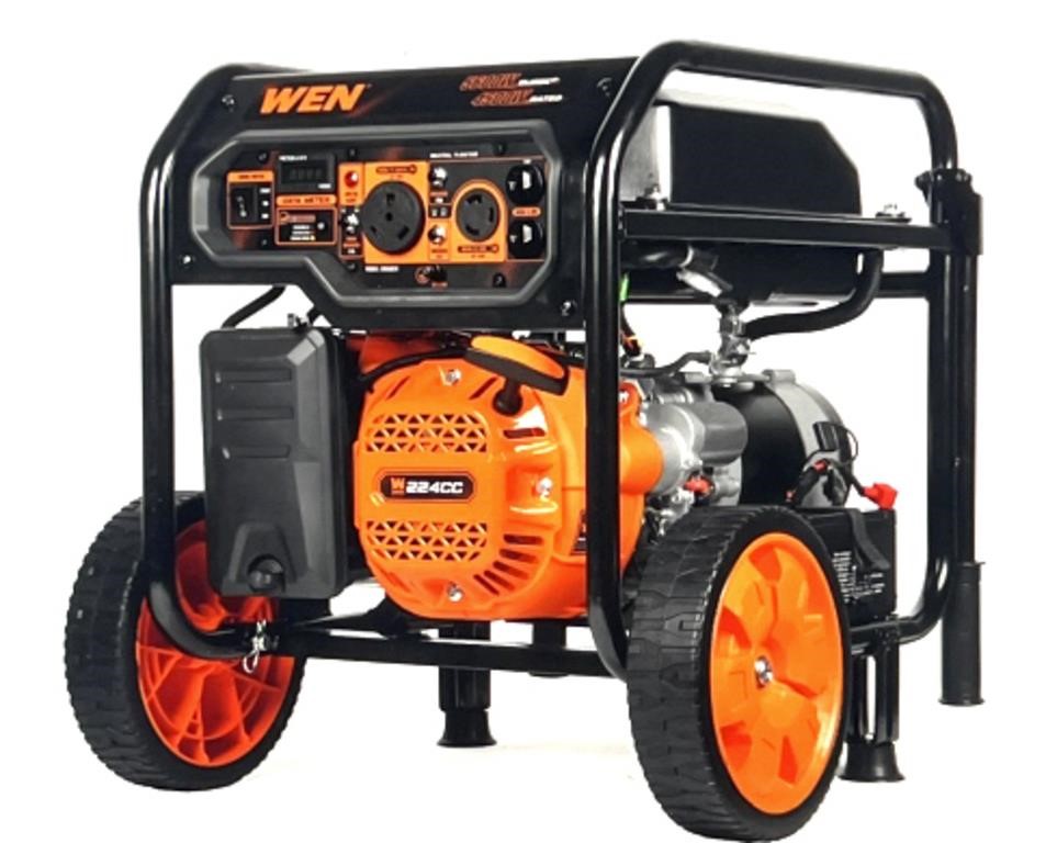 WEN GN5602X 5600-Watt Portable Generator, Electric