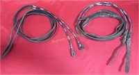 VTG Reins: 2 Pair Colled Leather w/Silver Accents