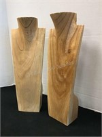 Two Wood Jewelry Displays