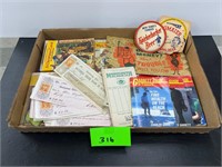 Paper lot - beer coasters old bank checks books