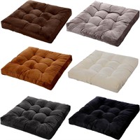 Wesiti 6 Pcs Tufted Corduroy Floor Cushion Square