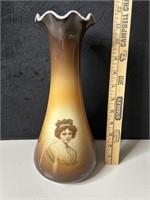 Antique Ioga Warwick A-17 Portrait Vase