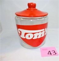 Toms Jar With Plastic Toms Lid