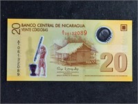 BANK OF NICARAGUA BANK NOTE BILL 20 CENTAVOS