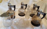 Coffee cruets,creamer, juicer, vinegar cruet