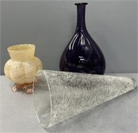 Amethyst Hand Blown Vase & Art Glass