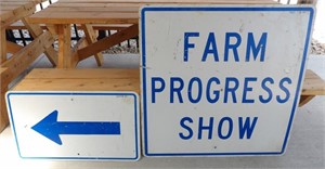 Farm Progress Show Metal Road Sign
