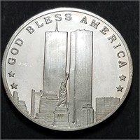 9/11 Twin Towers USA EAGLE RARE 1 oz .999 Silver