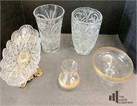 Glass Vases and Decor Lot
