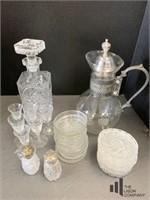 Glass and Silver Entertaining Lot