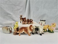 Vintage Japan Bulldog with Puppies & More