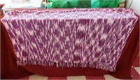 Pale Violet Hand Knitted Afghan Throw