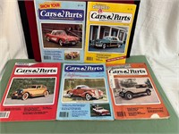 5 CARS & PARTS MAGAZINES 70'S & 80'S